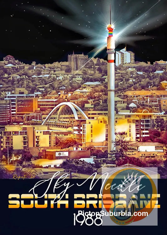 South Brisbane: Sky Needle 1988 Art print - A3 - Art Print