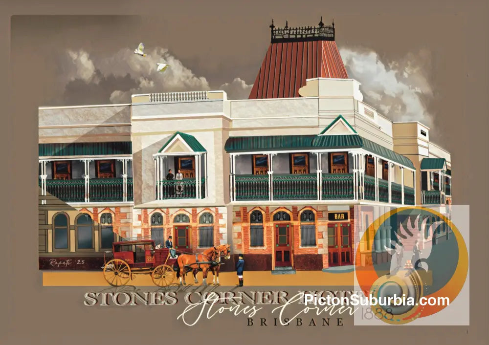 Stones Corner Hotel 1888 Art Print - A3 - Physical good