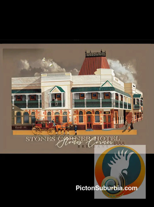 Stones Corner Hotel 1888 Art Print - Physical good