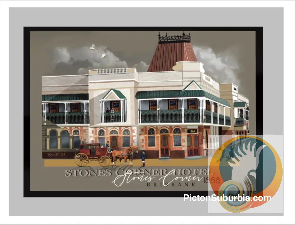 Stones Corner Hotel - Tea Towel - Tea Towel