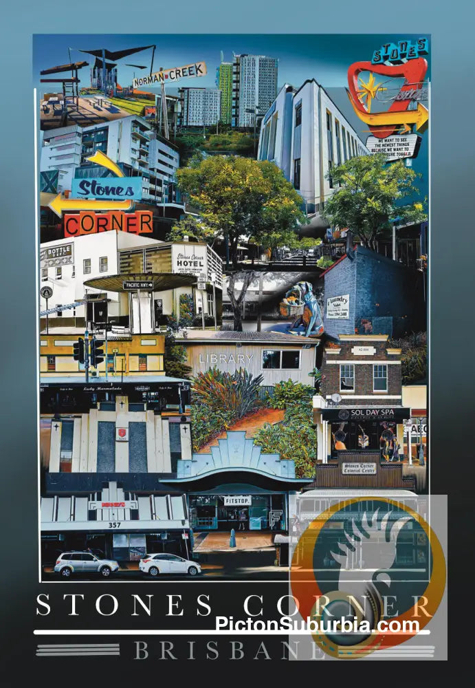 Stones Corner: Art Print - A4