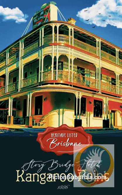 Story Bridge Hotel: Kangaroo Point: - Greeting Card Pack / Set of 5 - greeting Card