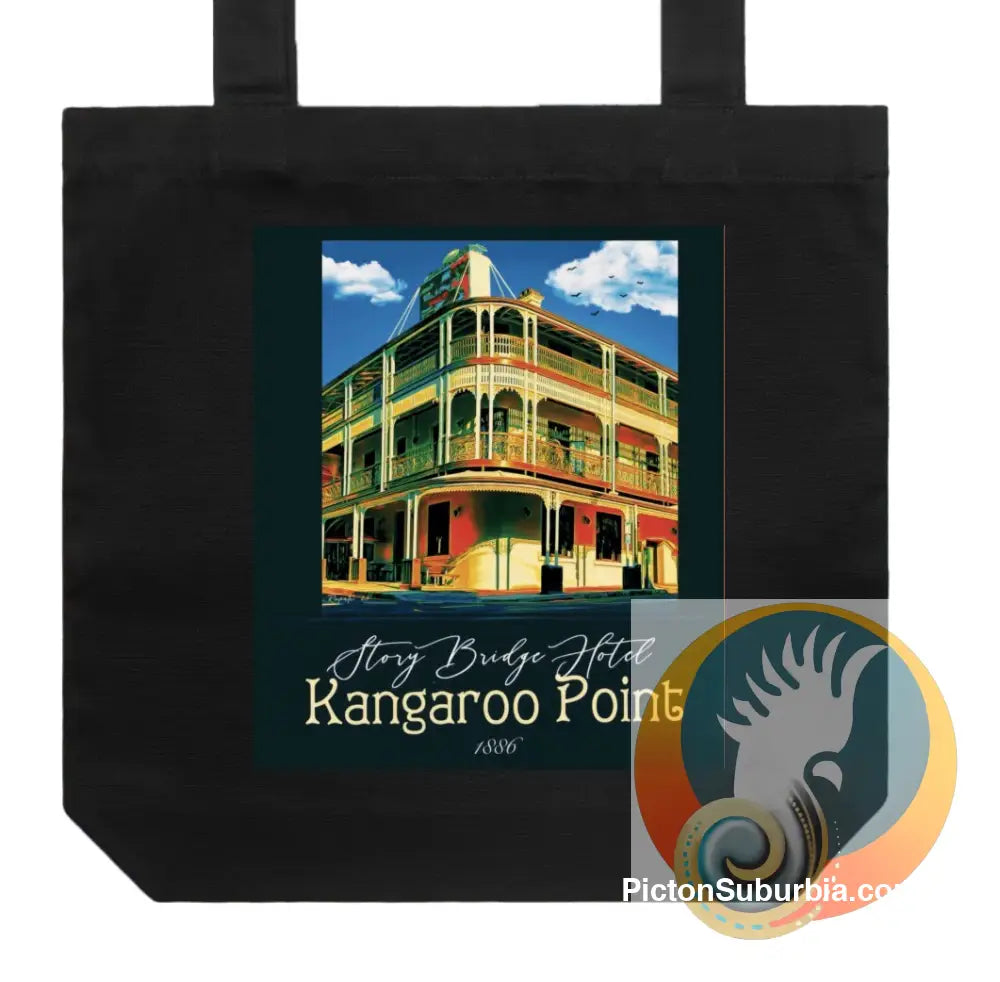 Story Bridge Hotel Tote - Black - ToteBag