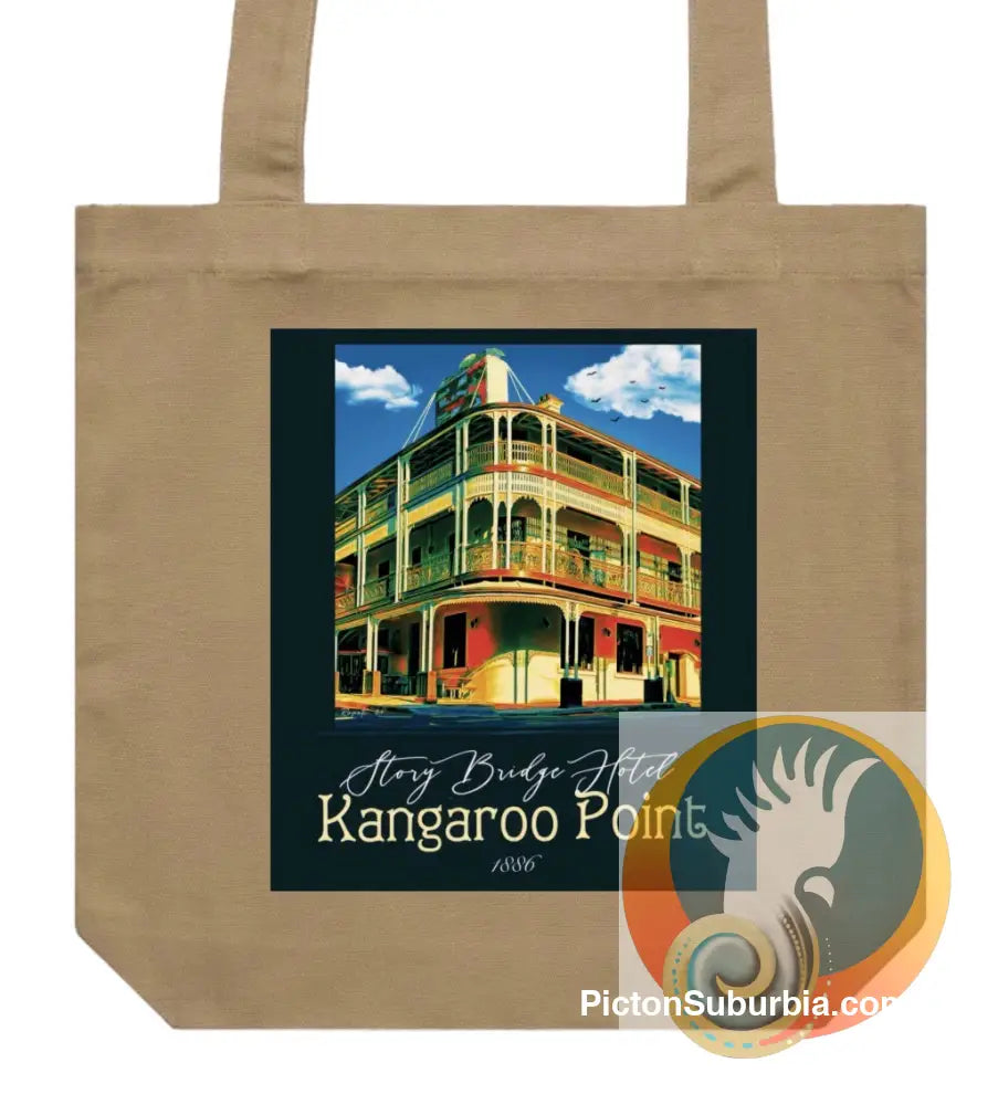 Story Bridge Hotel Tote - Khaki - ToteBag