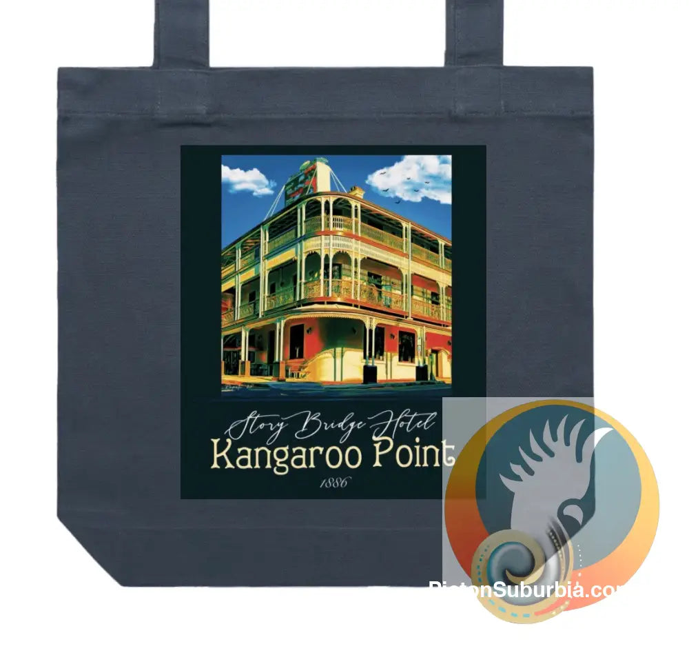 Story Bridge Hotel Tote - Petrol Blue - ToteBag