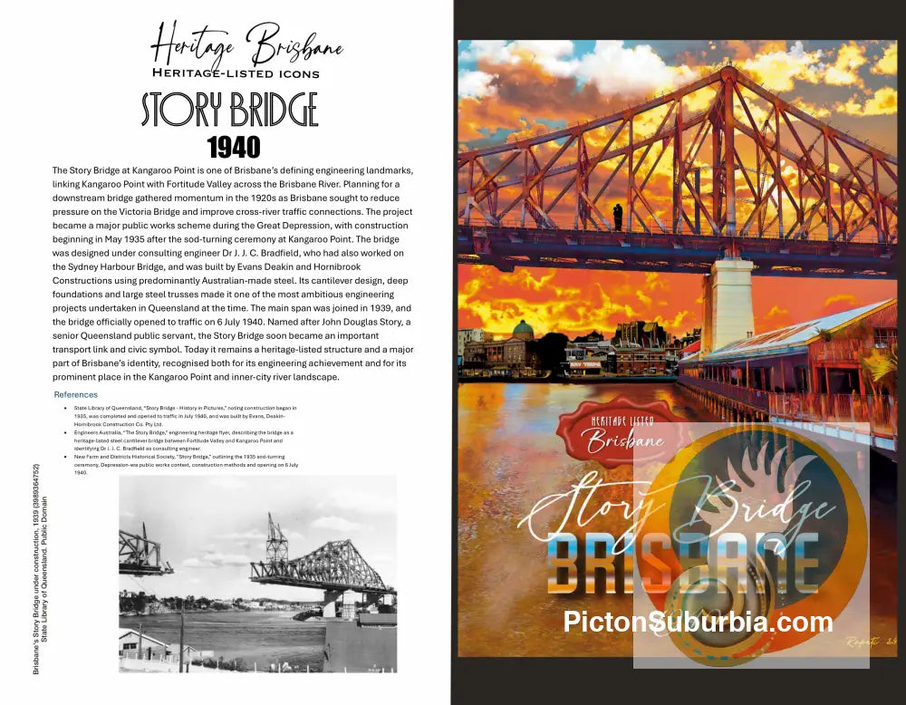 Story Bridge: Kangaroo Point - Greeting Card Pack / Set of 5 - Physical good