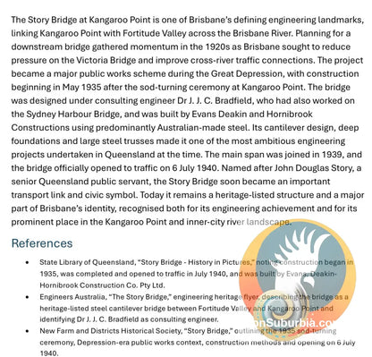 Story Bridge: Kangaroo Point - Greeting Card Pack / Set of 5 - Physical good