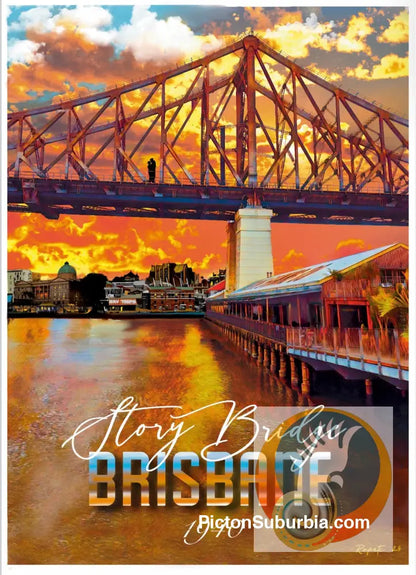 Kangaroo Point: Story Bridge Postcard Pack/ Set of 5 / A6 or A5 - Physical good