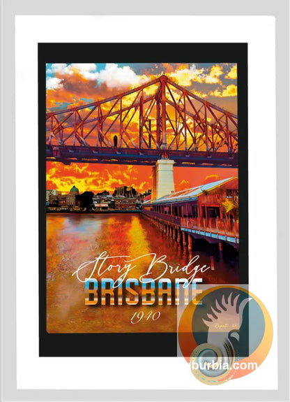 Story Bridge: Kangaroo Point -Tea Towel - Tea Towel