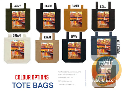 Story Bridge: Kangaroo Point - Tote - Cream - ToteBag