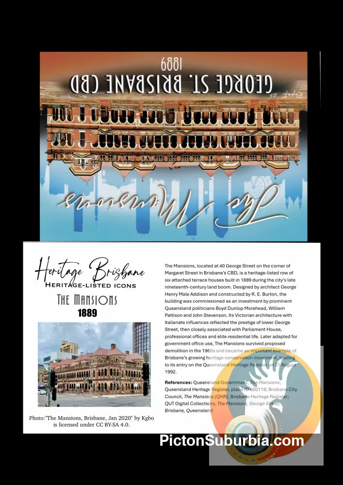The Mansions: Brisbane CBD - Greeting Card Pack/ Set of 5 - greeting Card