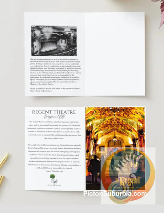 Brisbane CBD: The Regent Theatre 1928-29 Greeting Cards Pack / Set of 5 - Physical good