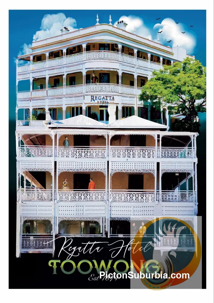 Toowong Suburb poster print - A3 / Day Scene - Art Print