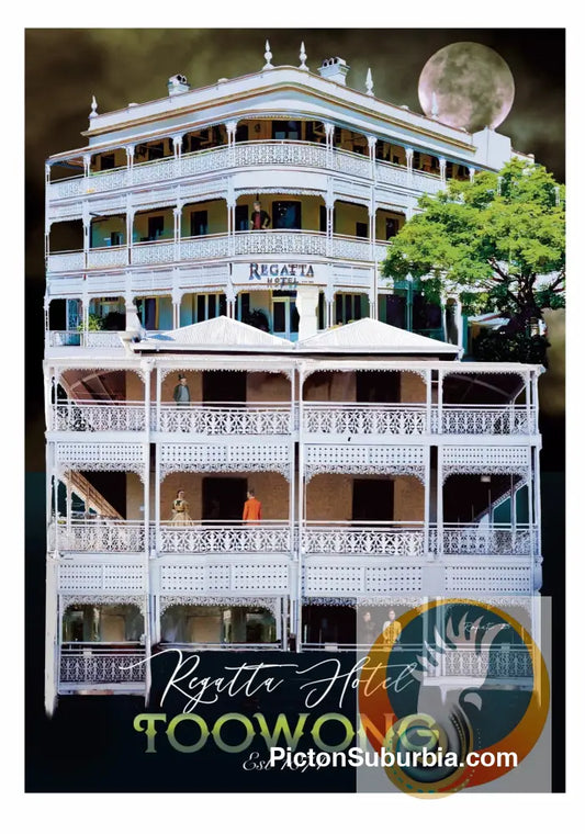 Toowong Suburb poster print - A3 / Night Scene - Art Print