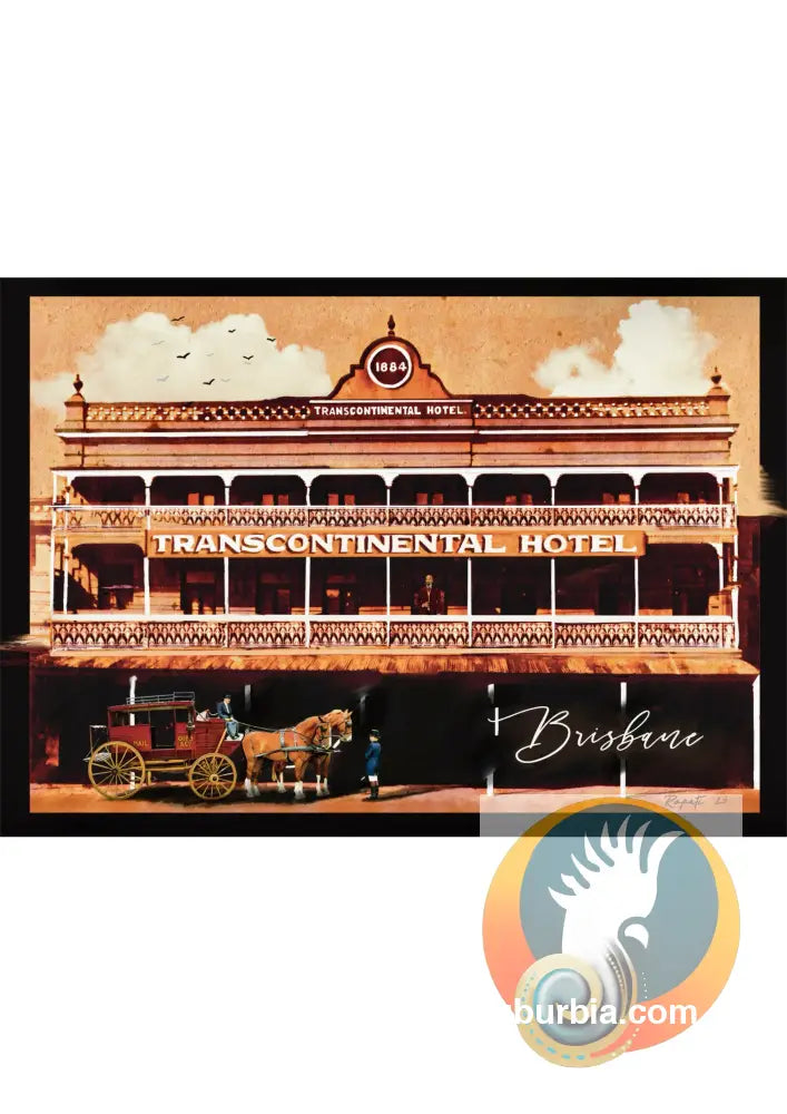 Brisbane CBD: Transcontinental Hotel - Greeting card Pack / Set of 5 - Physical good