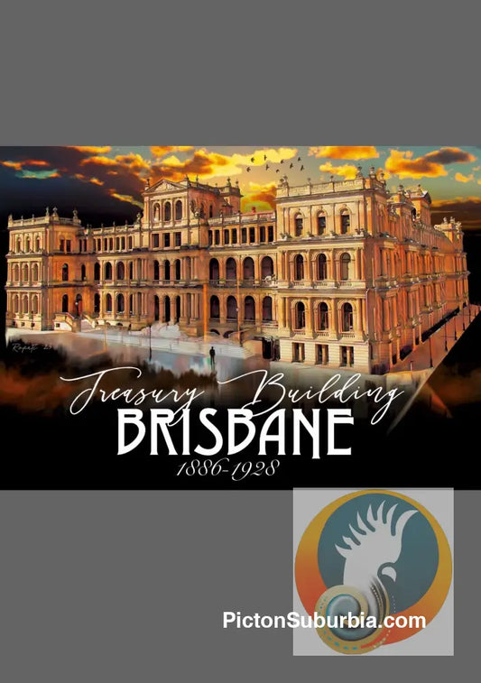 Brisbane CBD: Treasury Building Postcard Pack / Set of 5 / A5 or A6 - Physical good