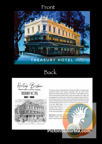 Treasury Hotel: Brisbane CBD: - Greeting card Pack / Set of 5 - Physical good