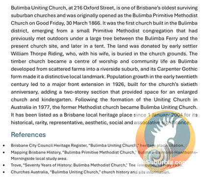 Uniting Church Bulimba 1866 - Greeting Card Pack / Set of 5 - greeting Card
