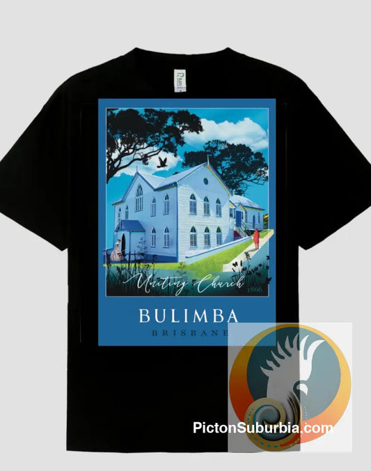 Bulimba: Bulimba Uniting Church 1866 Tee - Black / M - T-shirt