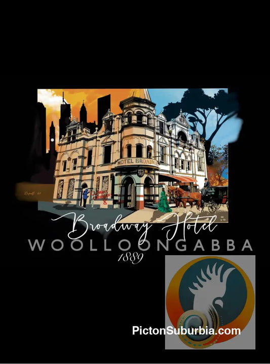 Woolloongabba: Broadway Hotel 1889 - Art print - Art Print