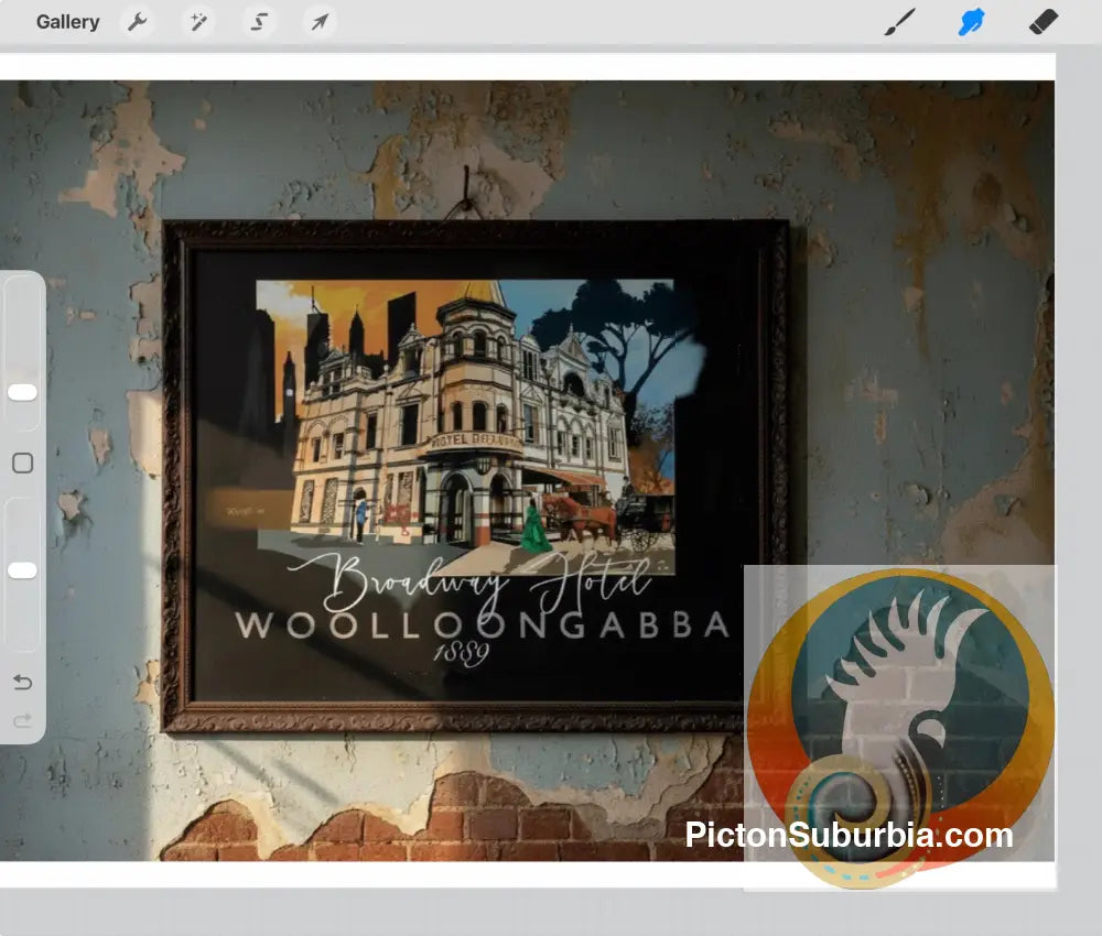Woolloongabba: Broadway Hotel 1889 - Art print - Art Print