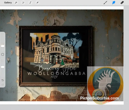 Woolloongabba: Broadway Hotel 1889 - Art print - Art Print