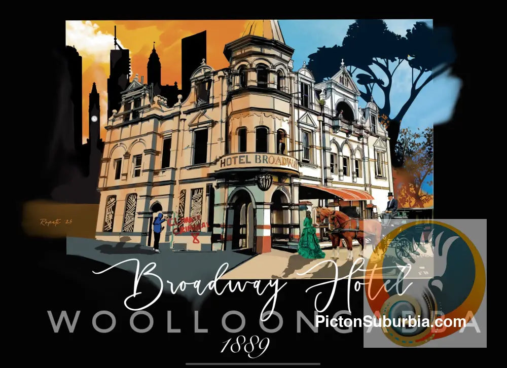 Woolloongabba: Broadway Hotel 1889 - Art print - A3 - Art Print