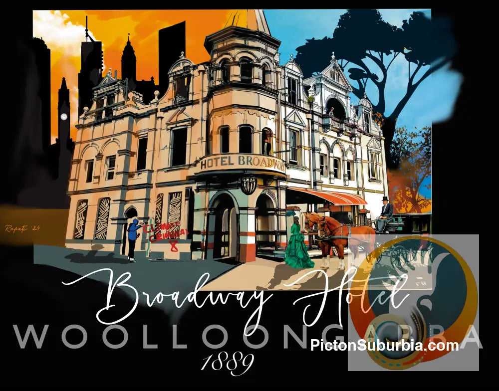 Woolloongabba: Broadway Hotel 1889 Postcard. - A6 Standard - Physical good