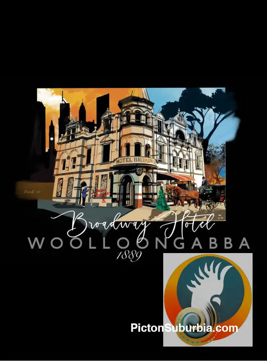 Woolloongabba: Broadway Hotel 1889 - Art print - Art Print