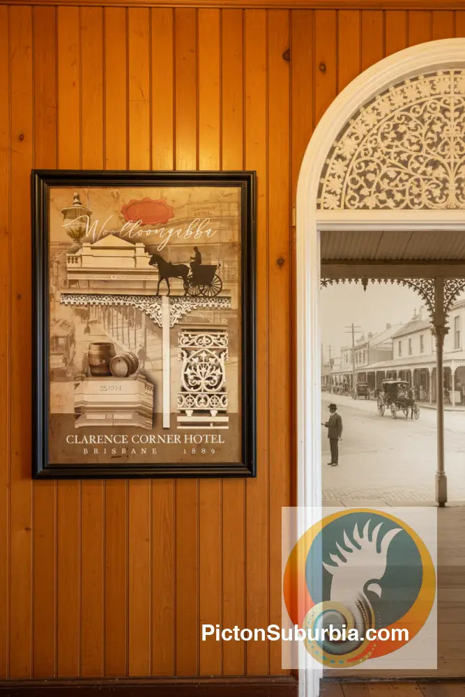Woolloongabba: Clarence Corner Hotel 1889 Art print - Art Print