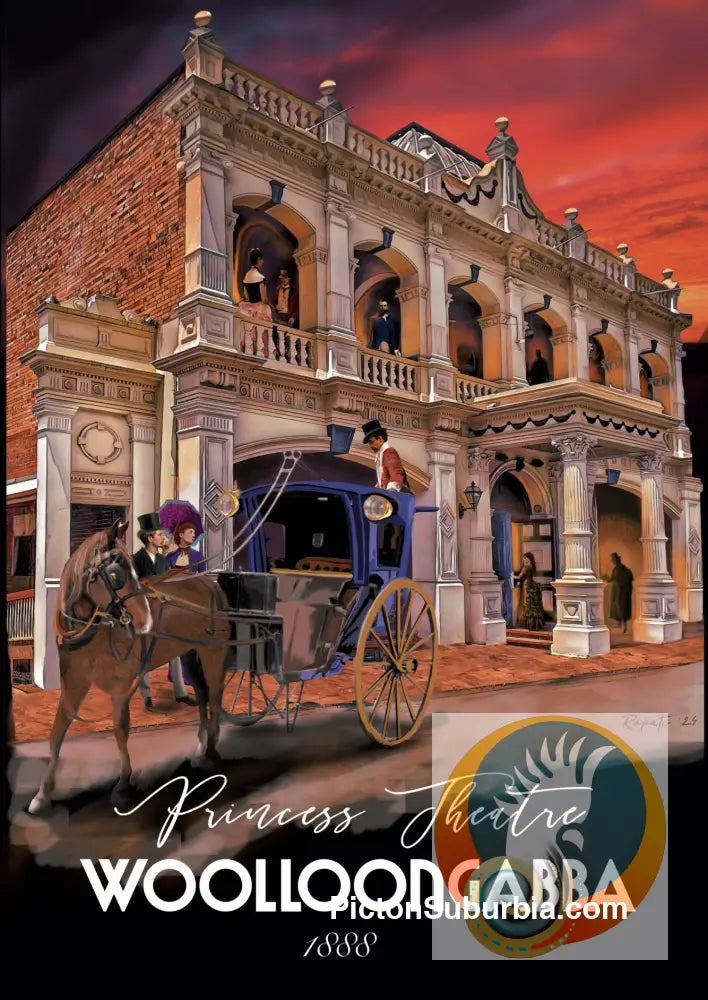 Woolloongabba: Princess Theatre 1885 Art print - A3 - Art Print