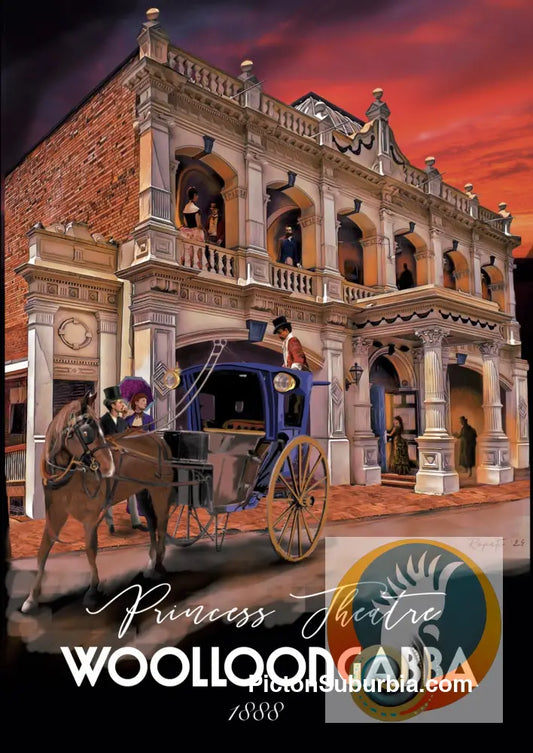 Woolloongabba: Princess Theatre 1885 Art print - A3 - Art Print