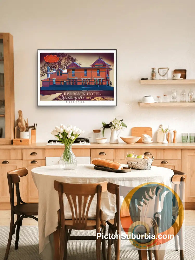 Woolloongabba: Redbrick Hotel 1889 - Art print - Art Print
