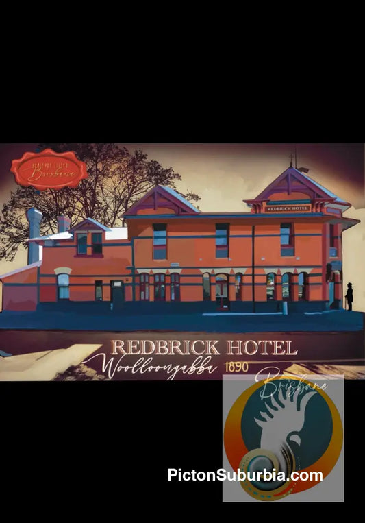 Woolloongabba: Redbrick Hotel 1889 - Art print - Art Print