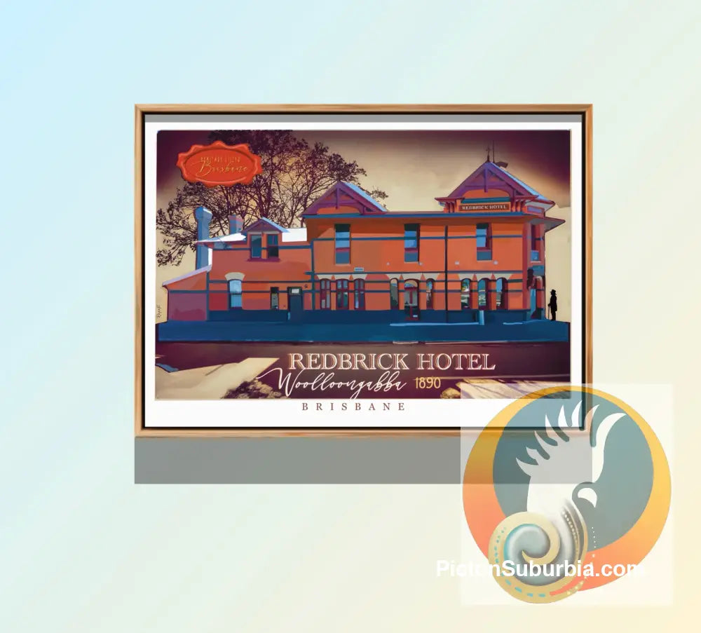 Woolloongabba: Redbrick Hotel 1889 - Art print - Art Print