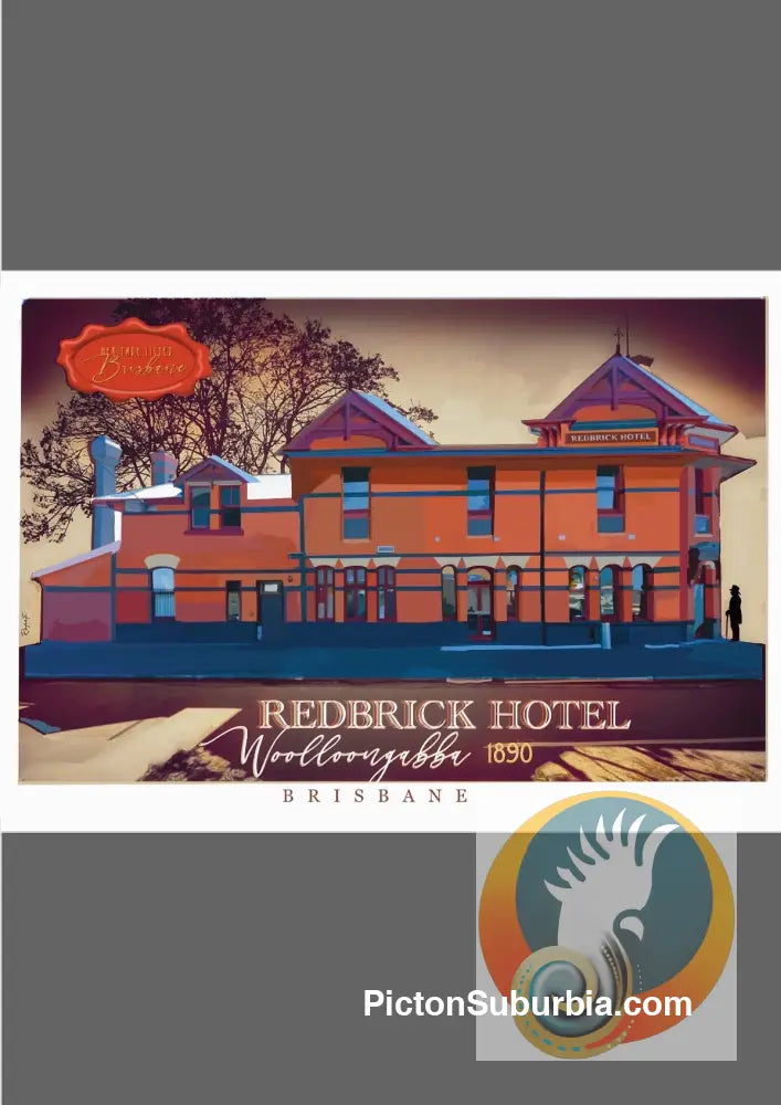 Woolloongabba: Redbrick Hotel 1889 - Art print - Art Print