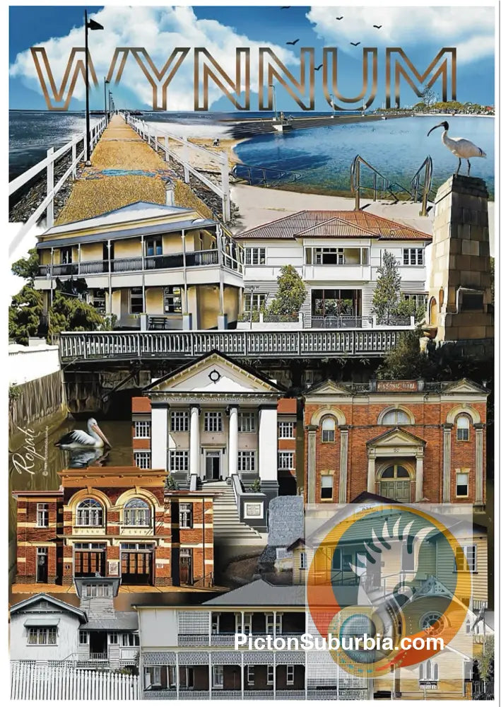 Wynnum Suburb Postcard / Set of 5/ A6 or A5 / (Copy) - A6 Standard - Postcard