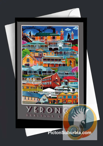 Yeronga Suburb ‘Grey’ Greeting card Pack / Set of 5 - greeting Card