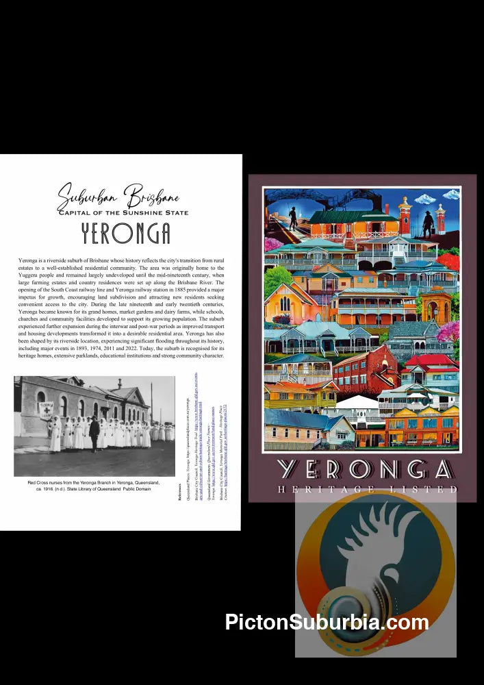 Yeronga Suburb ‘Maroon’ Greeting card Pack / Set of 5 - greeting Card