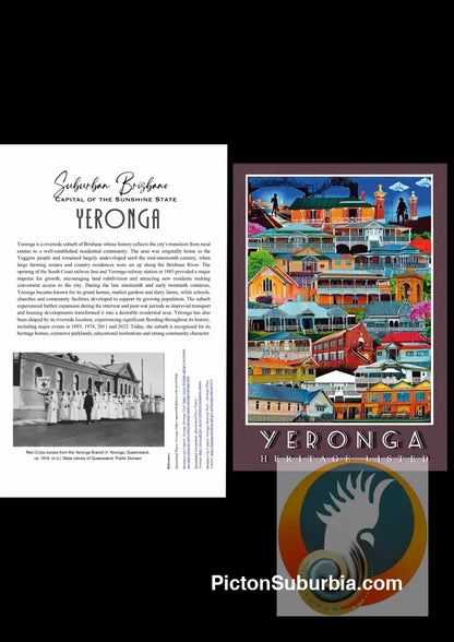 Yeronga Suburb ‘Maroon’ Greeting card Pack / Set of 5 - greeting Card