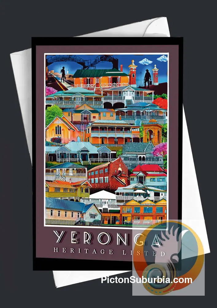Yeronga Suburb ‘Maroon’ Greeting card Pack / Set of 5 - greeting Card