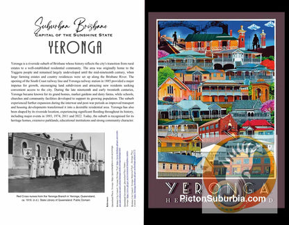 Yeronga Suburb ‘Maroon’ Greeting card Pack / Set of 5 - greeting Card